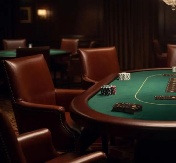 Prywatny stolik pokerowy w osobnej strefie Cards and Sports